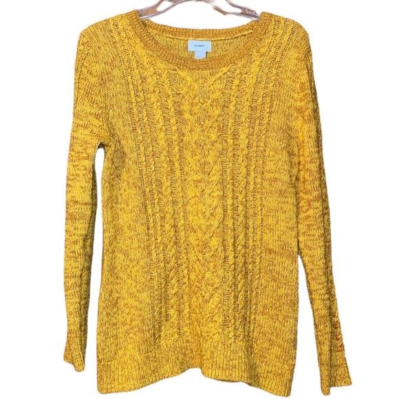 Old Navy squash colored cable knit sweater - Picture 3 of 12